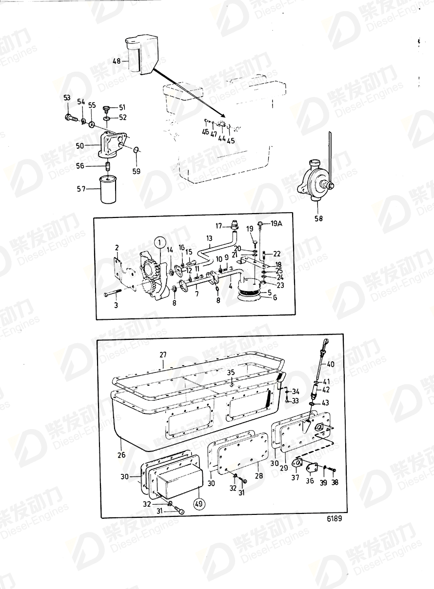 volvo penta Oil return pipe 421049 Drawing volvo penta Oil return pipe 421049 Drawing